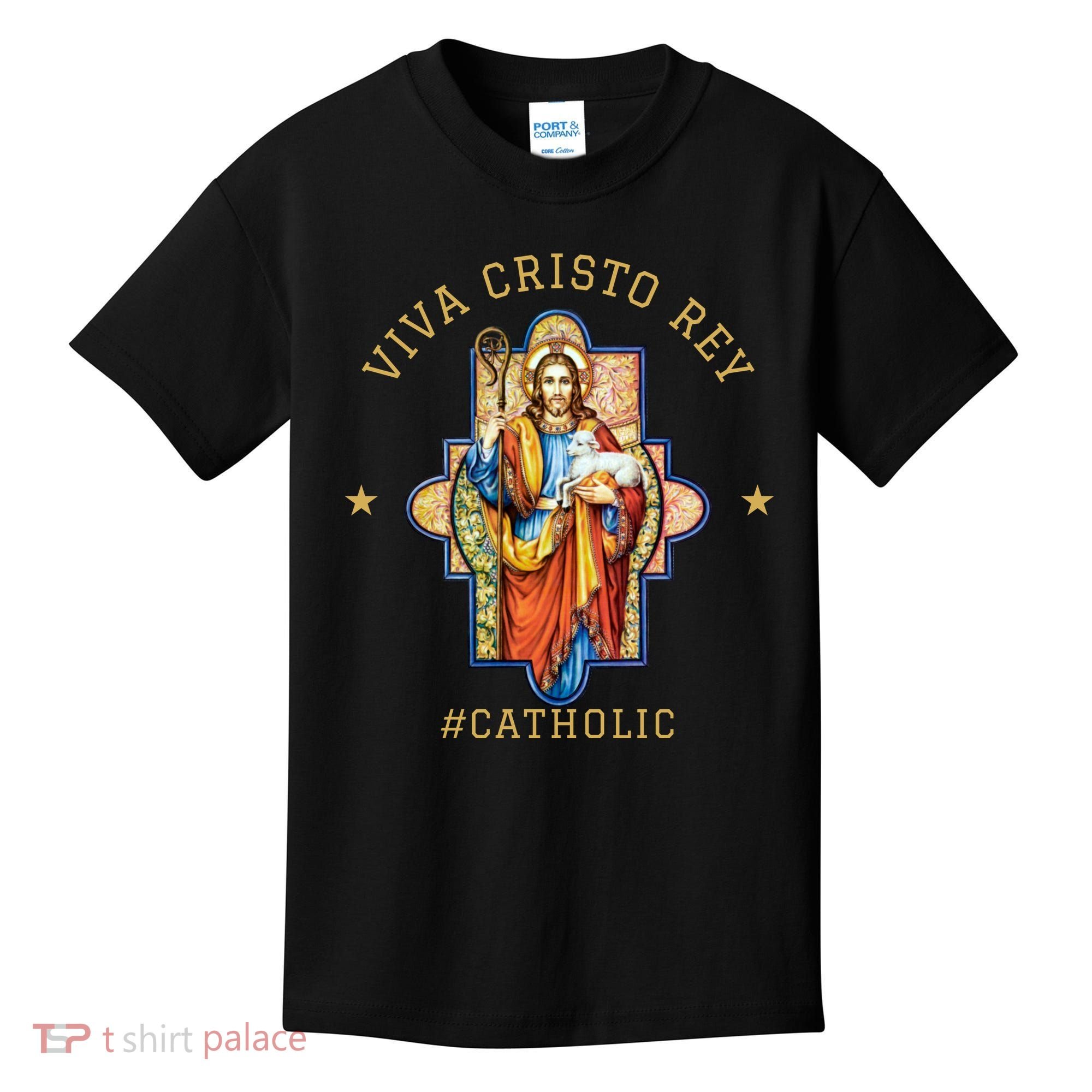 Viva Cristo Rey Roman Catholic Gift Kids T-Shirt