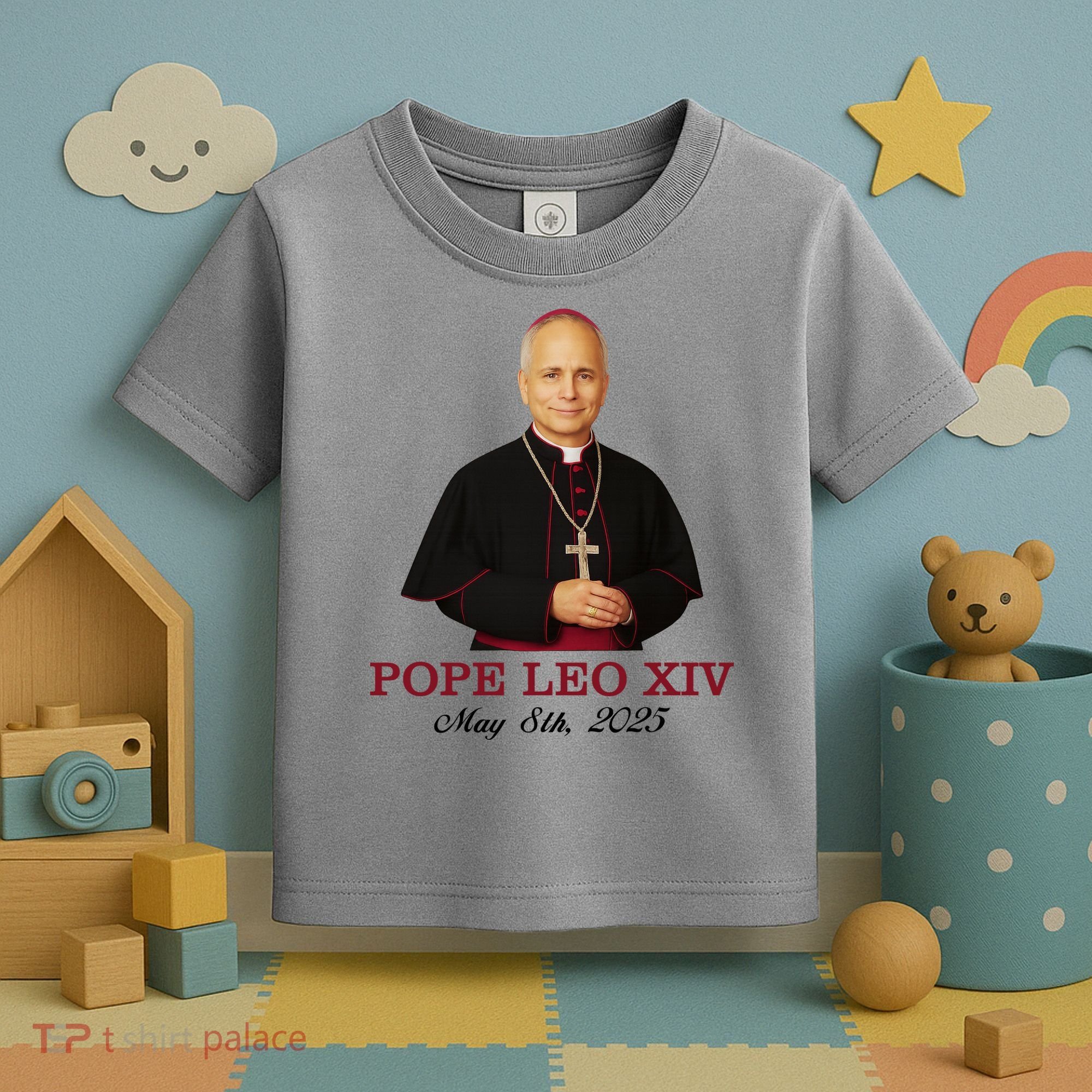 Vivo Christo Rey Pope LEO XIV May 8th, 2025 Catholic Pope Toddler T-Shirt