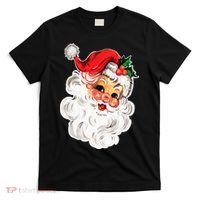 Vintage Christmas Retro Red Santa Claus Team Old Fashioned T-Shirt thumb 0
