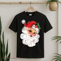Vintage Christmas Retro Red Santa Claus Team Old Fashioned T-Shirt thumb 2