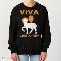 Viva Cristo Rey Roman Catholic Gift Women's Sweatshirt thumb 0