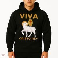 Viva Cristo Rey Roman Catholic Gift Hoodie thumb 2