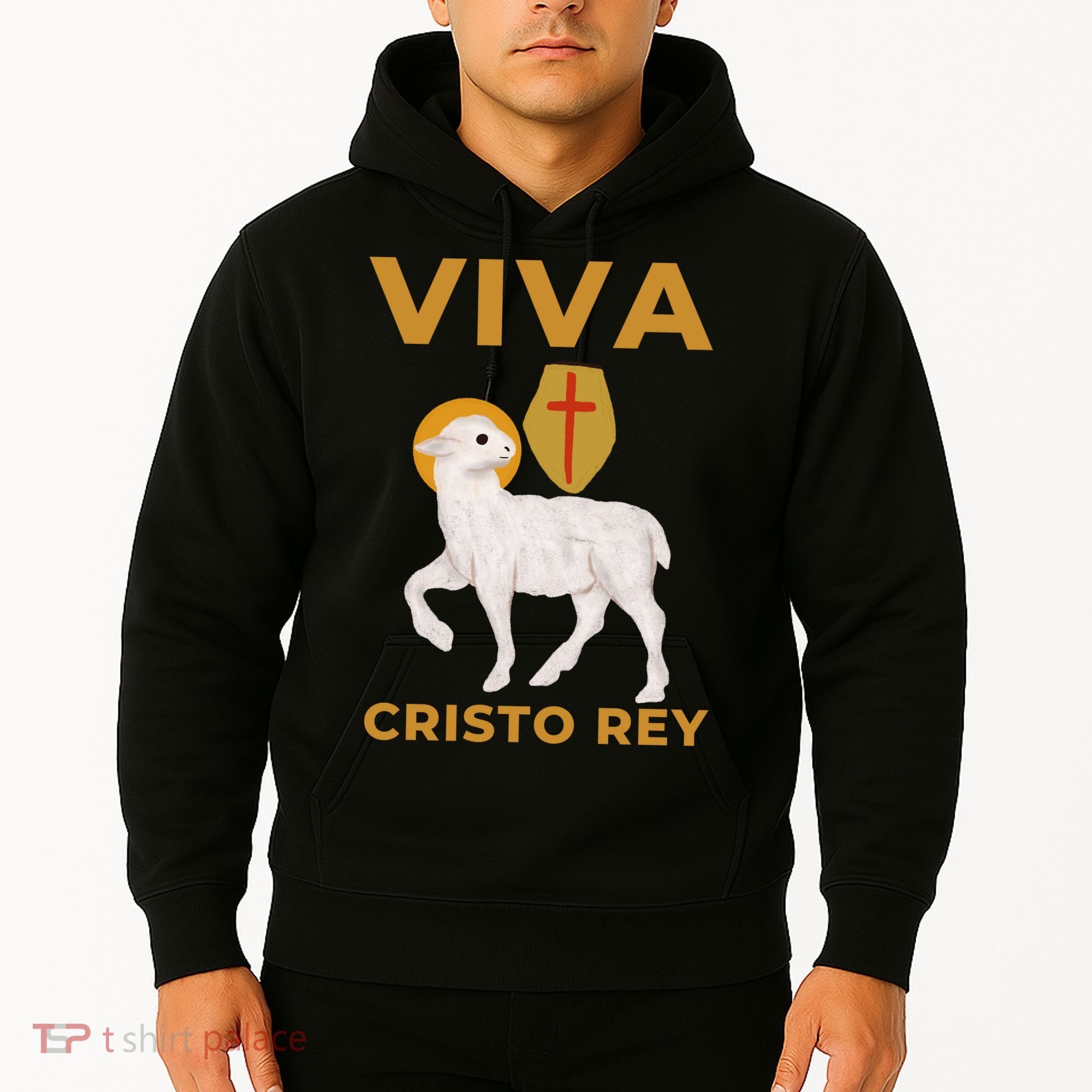 Viva Cristo Rey Roman Catholic Gift Hoodie