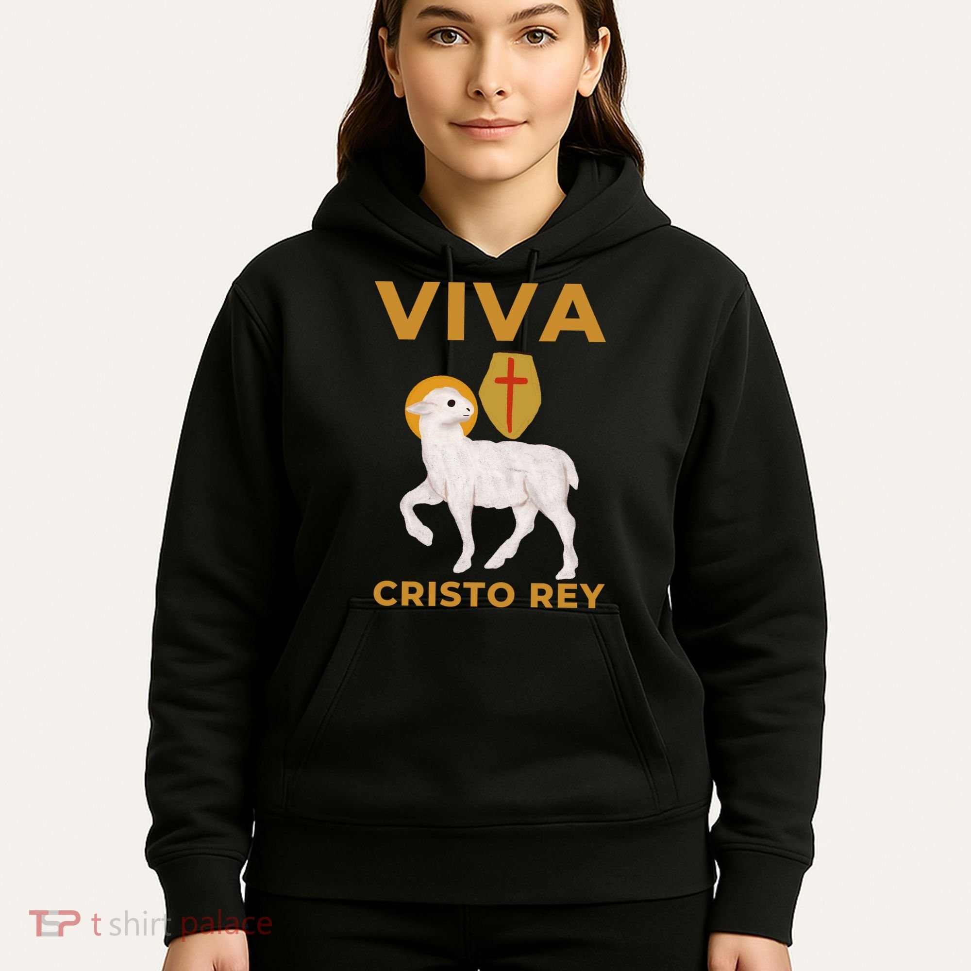 Viva Cristo Rey Roman Catholic Gift Hoodie