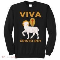 Viva Cristo Rey Roman Catholic Gift Sweatshirt thumb 0