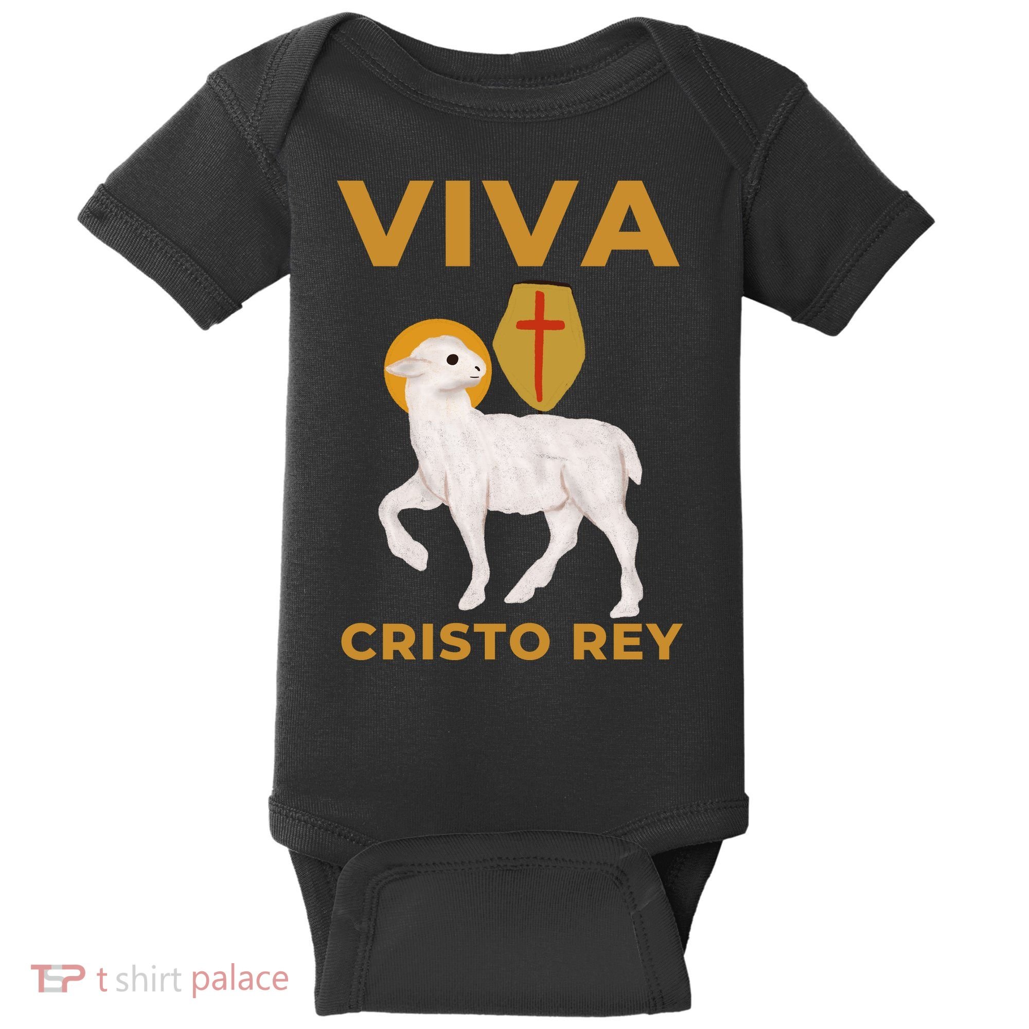 Viva Cristo Rey Roman Catholic Gift Baby Bodysuit