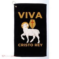 Viva Cristo Rey Roman Catholic Gift Golf Towel thumb 0