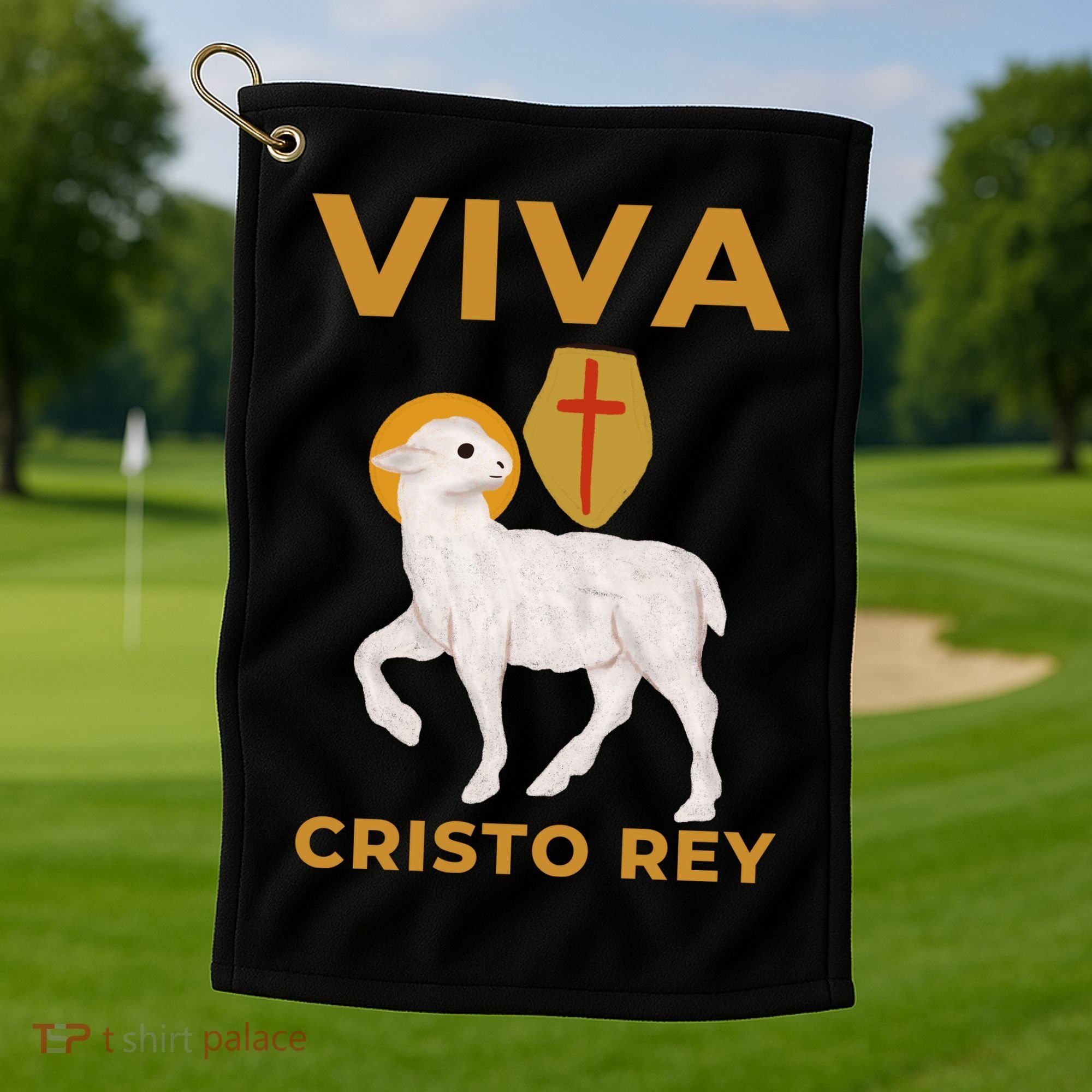 Viva Cristo Rey Roman Catholic Gift Golf Towel