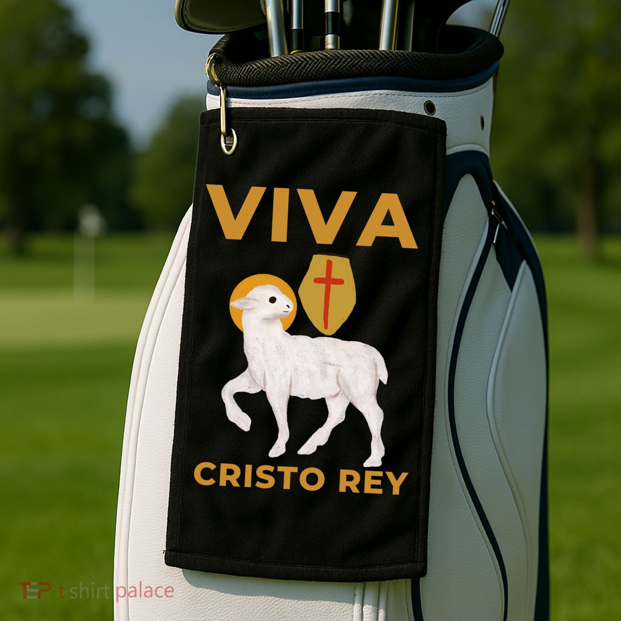 Viva Cristo Rey Roman Catholic Gift Golf Towel