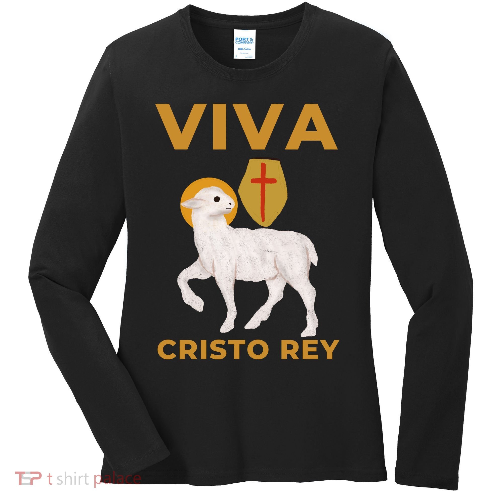 Viva Cristo Rey Roman Catholic Gift Women's Long Sleeve Shirt