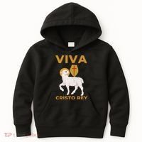 Viva Cristo Rey Roman Catholic Gift Kids Hoodie thumb 0