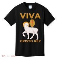 Viva Cristo Rey Roman Catholic Gift Kids T-Shirt thumb 0