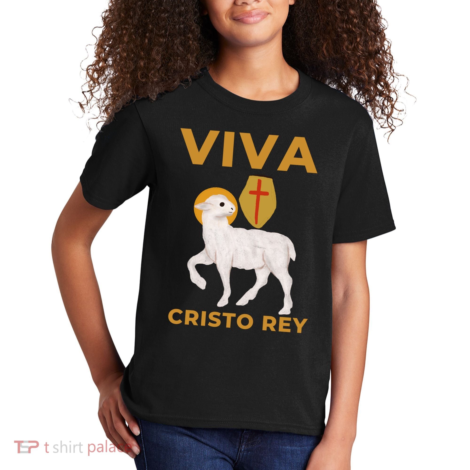 Viva Cristo Rey Roman Catholic Gift Kids T-Shirt