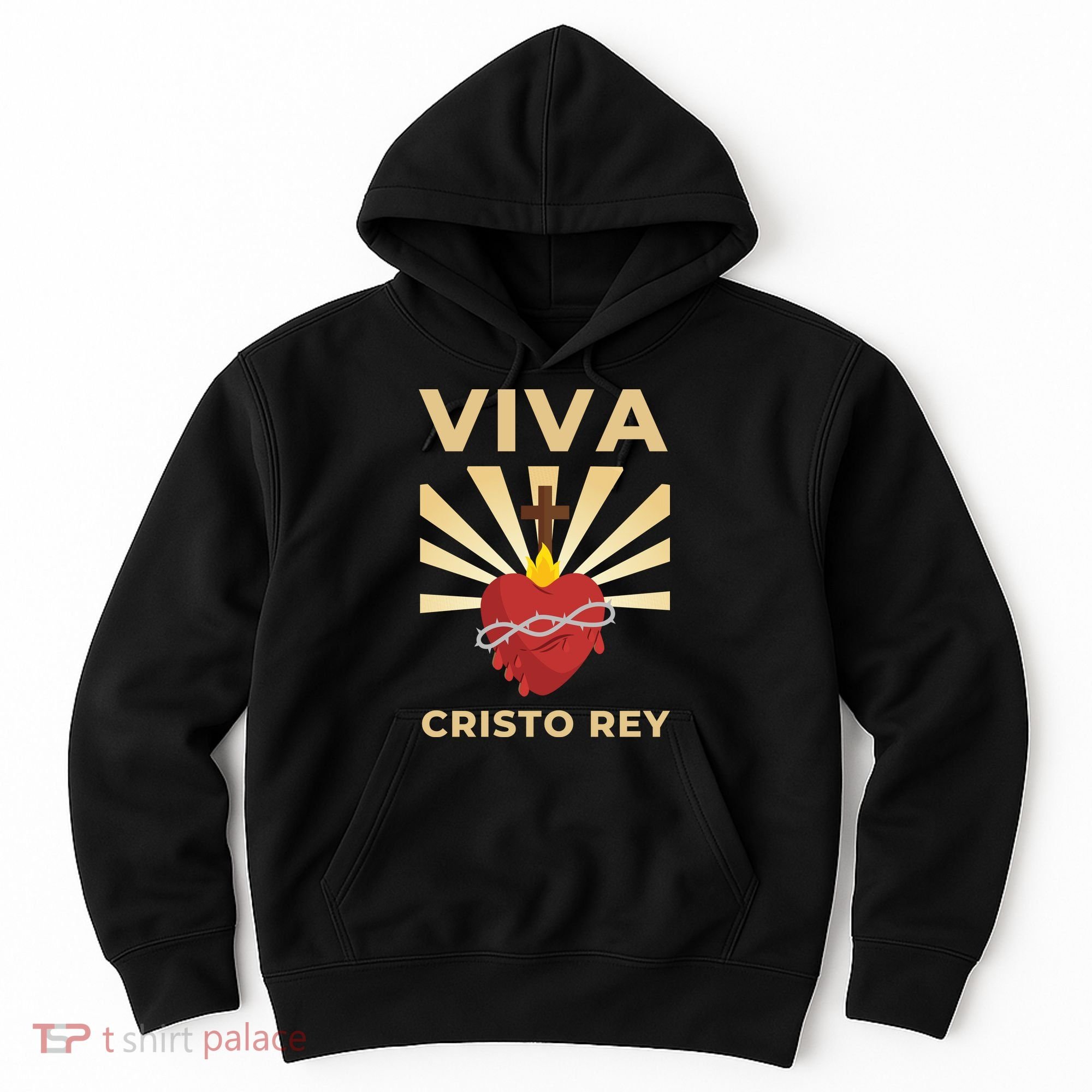Viva Cristo Rey Roman Catholic Gift Hoodie