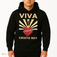 Viva Cristo Rey Roman Catholic Gift Hoodie thumb 2