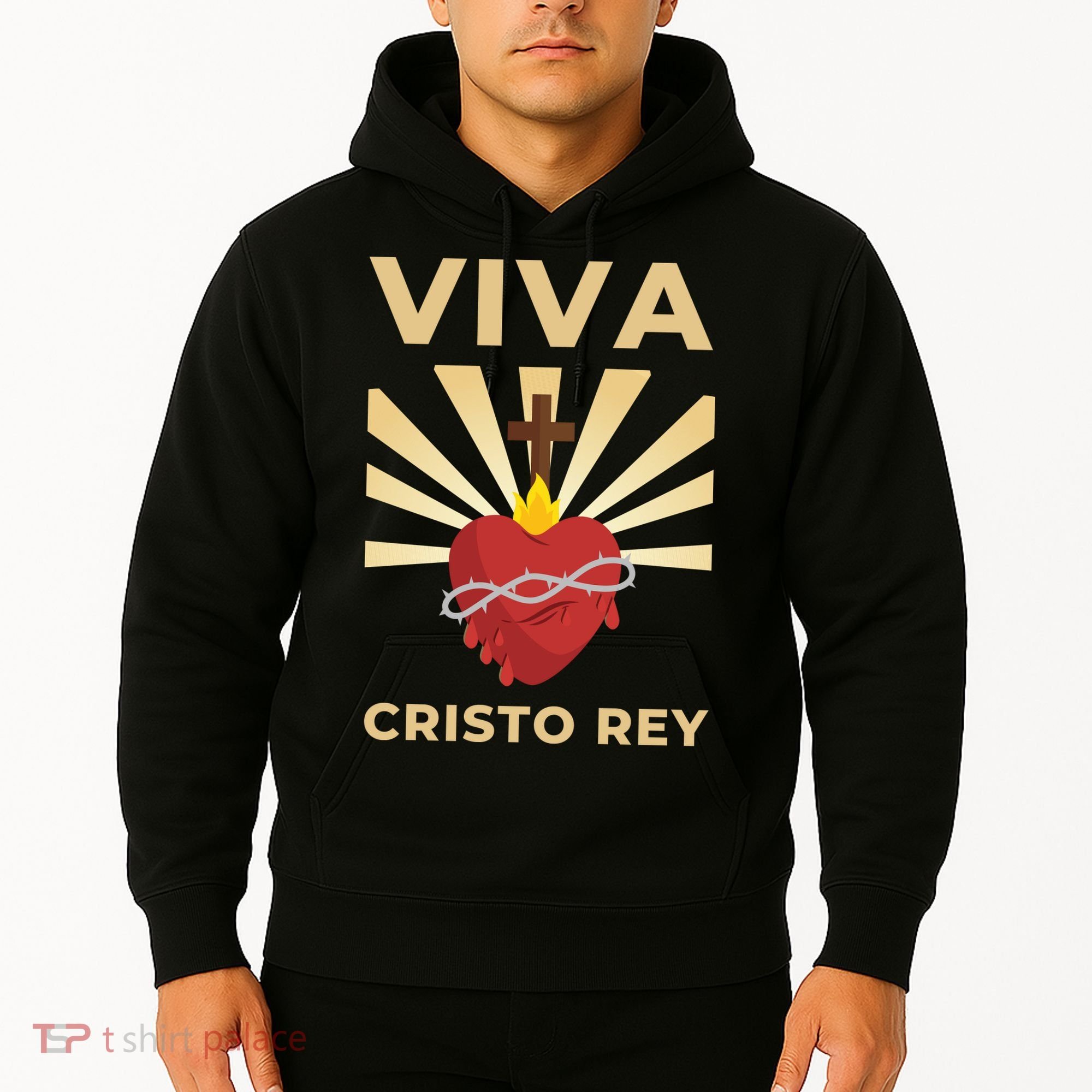 Viva Cristo Rey Roman Catholic Gift Hoodie