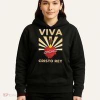 Viva Cristo Rey Roman Catholic Gift Hoodie thumb 5