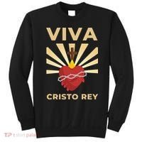 Viva Cristo Rey Roman Catholic Gift Sweatshirt thumb 0