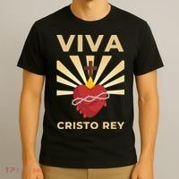 Viva Cristo Rey Roman Catholic Gift T-Shirt thumb 3