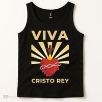 Viva Cristo Rey Roman Catholic Gift Tank Top thumb 2
