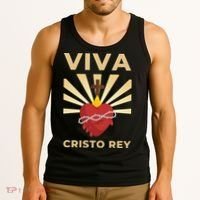 Viva Cristo Rey Roman Catholic Gift Tank Top thumb 3
