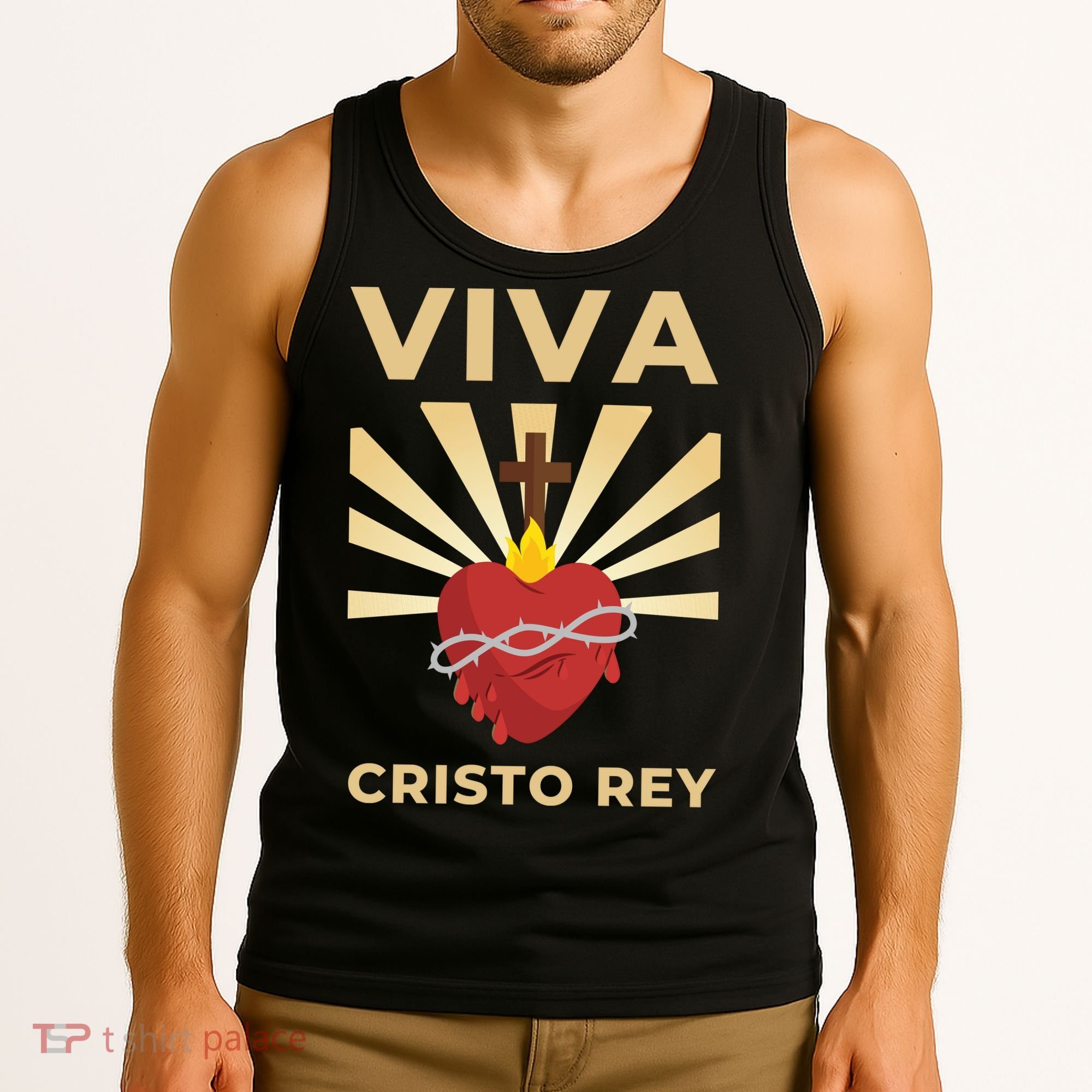 Viva Cristo Rey Roman Catholic Gift Tank Top