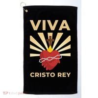 Viva Cristo Rey Roman Catholic Gift Golf Towel thumb 0