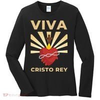 Viva Cristo Rey Roman Catholic Gift Women's Long Sleeve Shirt thumb 0