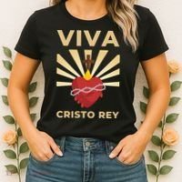 Viva Cristo Rey Roman Catholic Gift Women's T-Shirt thumb 2