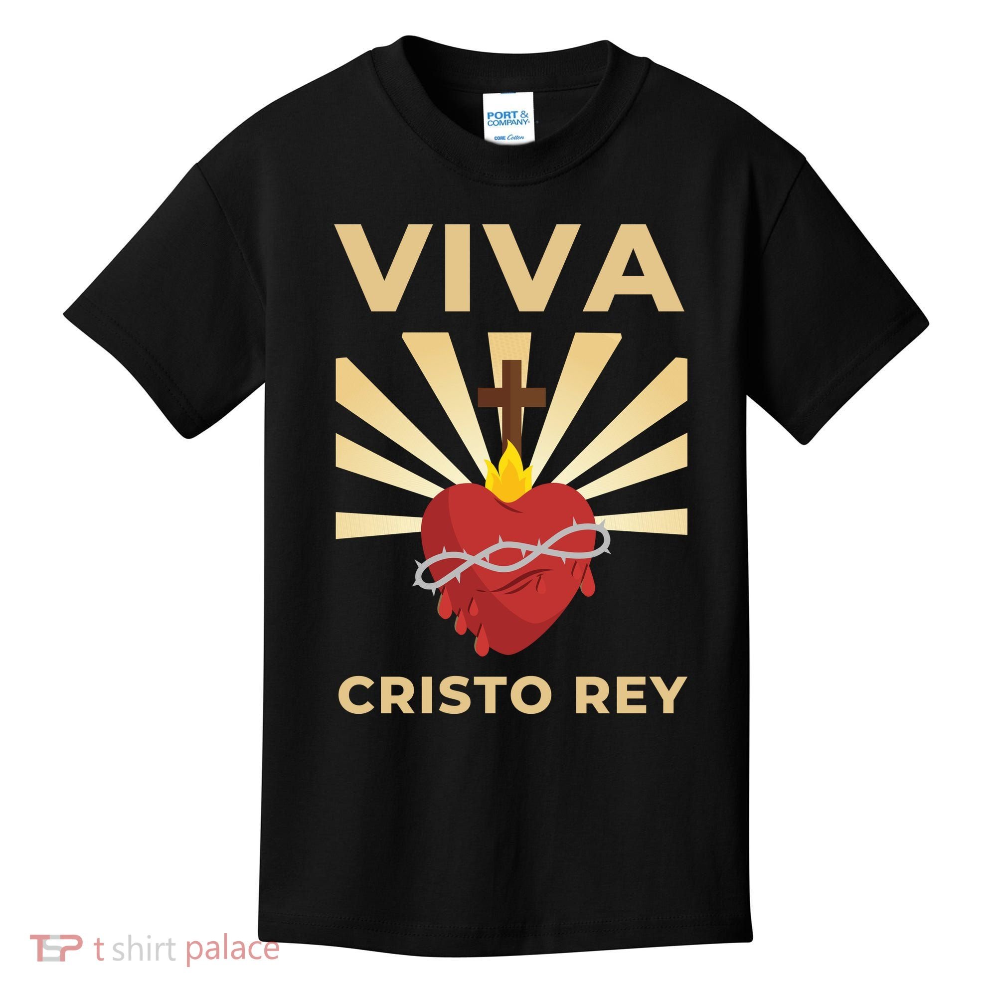 Viva Cristo Rey Roman Catholic Gift Kids T-Shirt