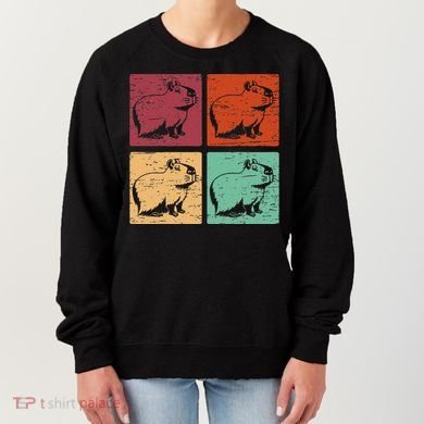 Vintage Capybara Rodent Animals Capybaras Women's Sweatshirt