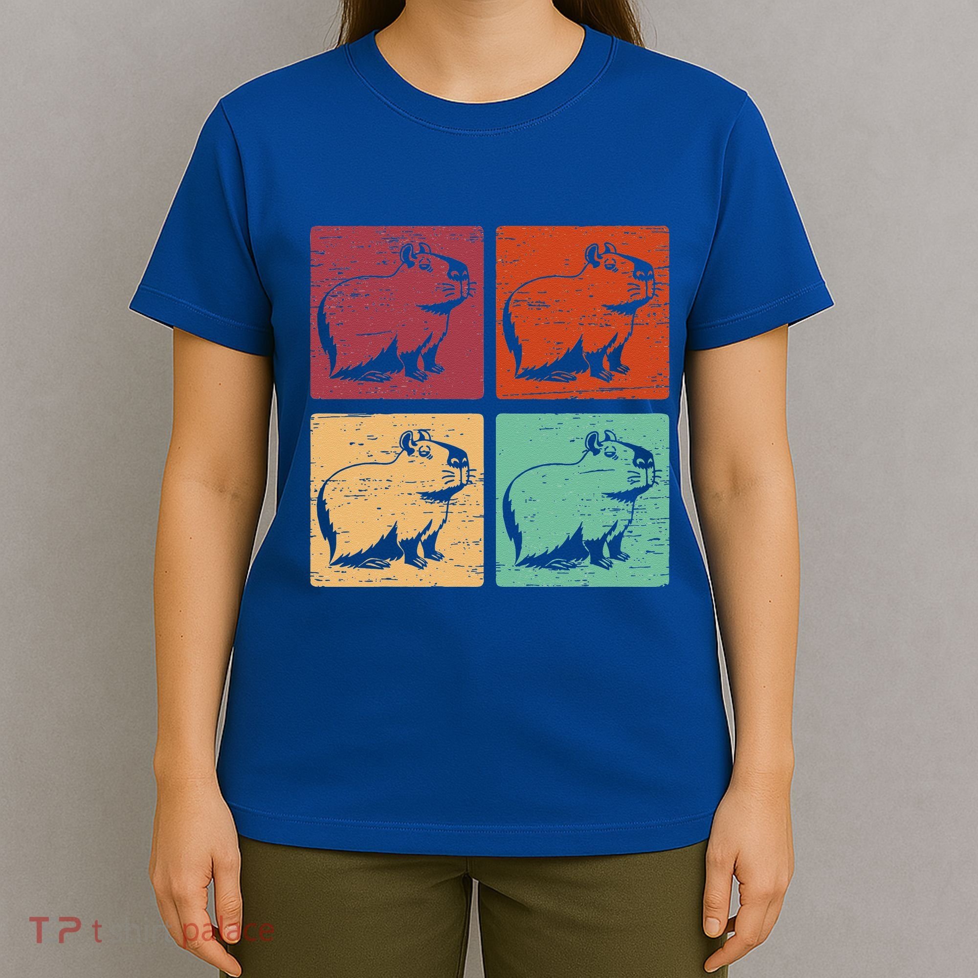 Vintage Capybara Rodent Animals Capybaras T-Shirt