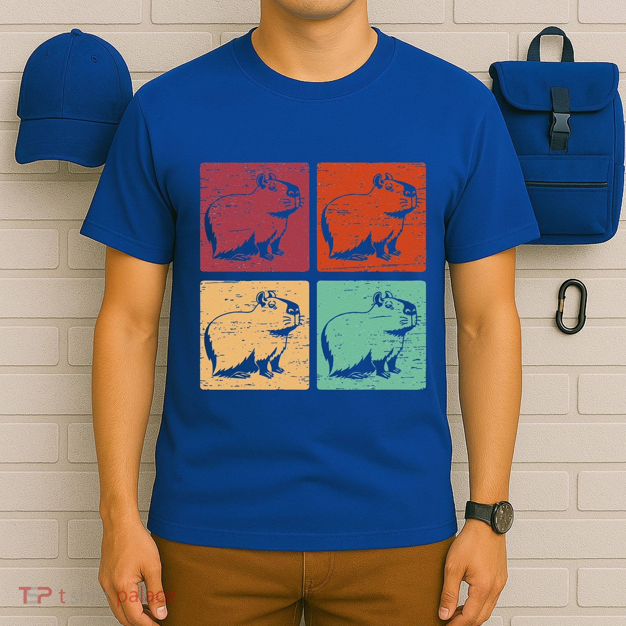 Vintage Capybara Rodent Animals Capybaras T-Shirt