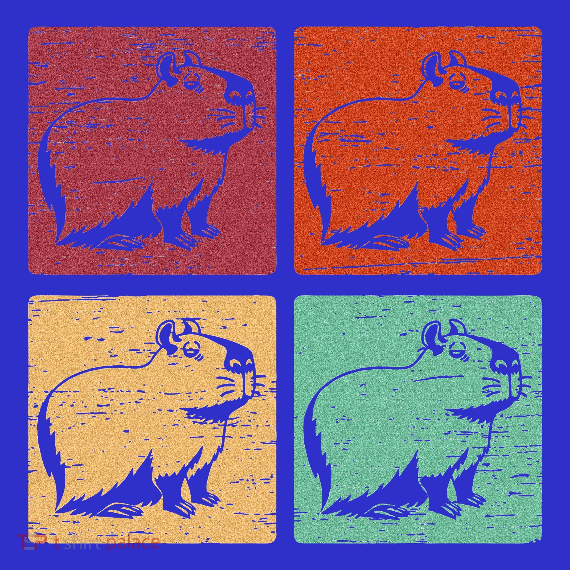 Vintage Capybara Rodent Animals Capybaras T-Shirt
