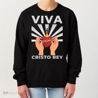 Viva Cristo Rey Roman Catholic Gift Women's Sweatshirt thumb 0