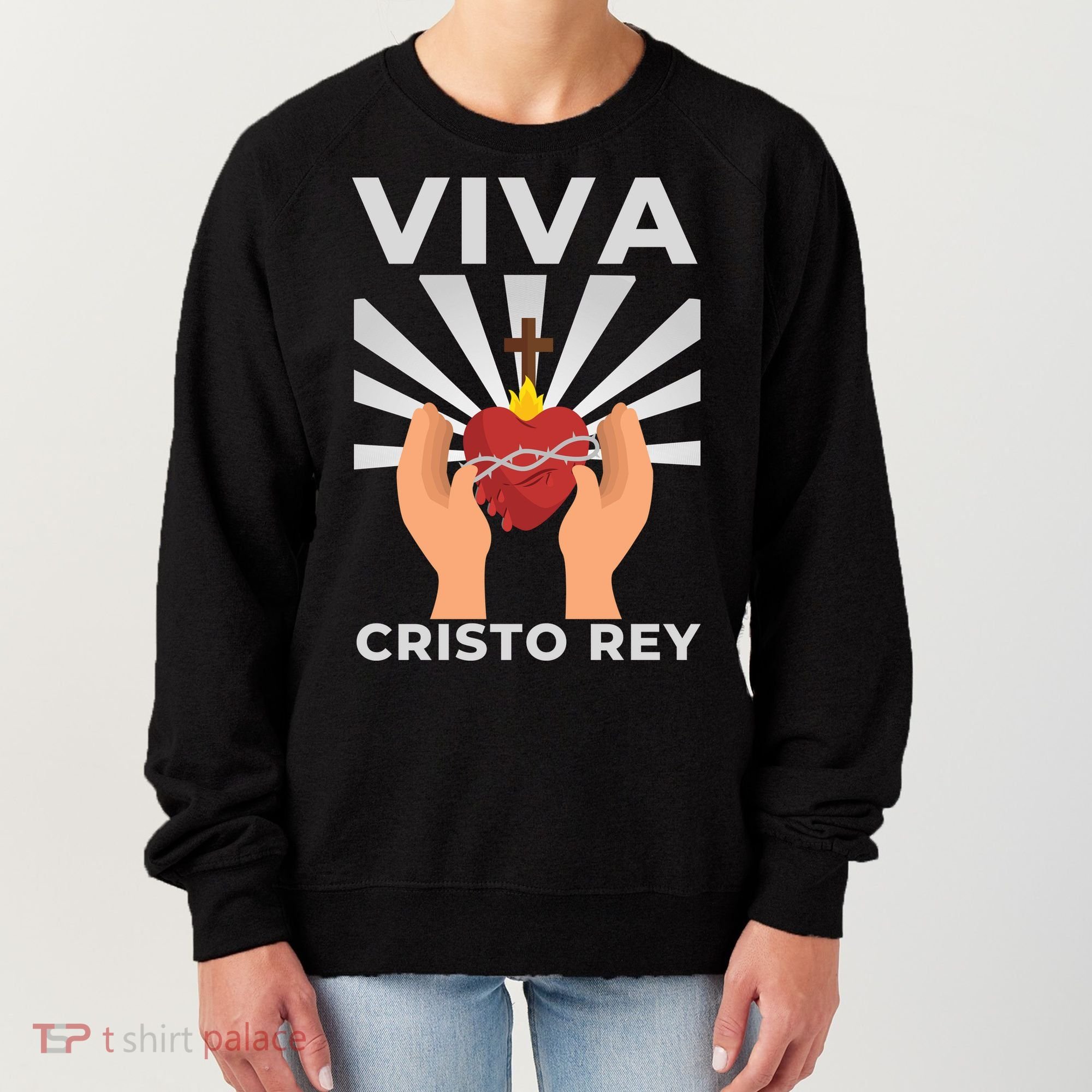 Viva Cristo Rey Roman Catholic Gift Women's Sweatshirt