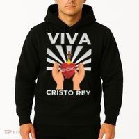 Viva Cristo Rey Roman Catholic Gift Hoodie thumb 2