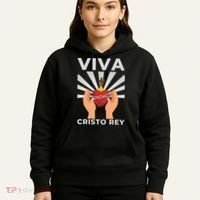 Viva Cristo Rey Roman Catholic Gift Hoodie thumb 5