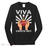Viva Cristo Rey Roman Catholic Gift Long Sleeve Shirt thumb 0