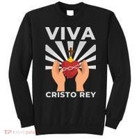 Viva Cristo Rey Roman Catholic Gift Sweatshirt thumb 0
