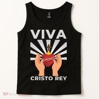 Viva Cristo Rey Roman Catholic Gift Tank Top thumb 2