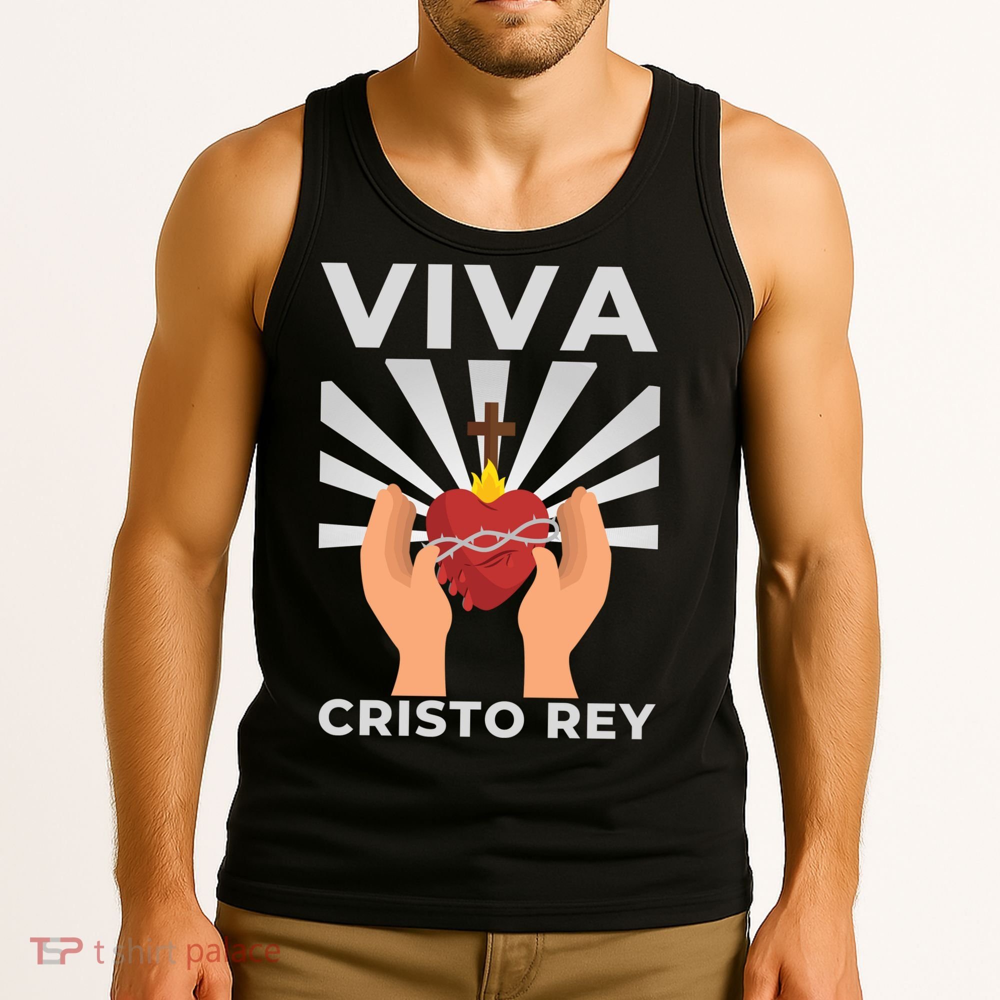 Viva Cristo Rey Roman Catholic Gift Tank Top