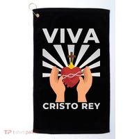 Viva Cristo Rey Roman Catholic Gift Golf Towel thumb 0
