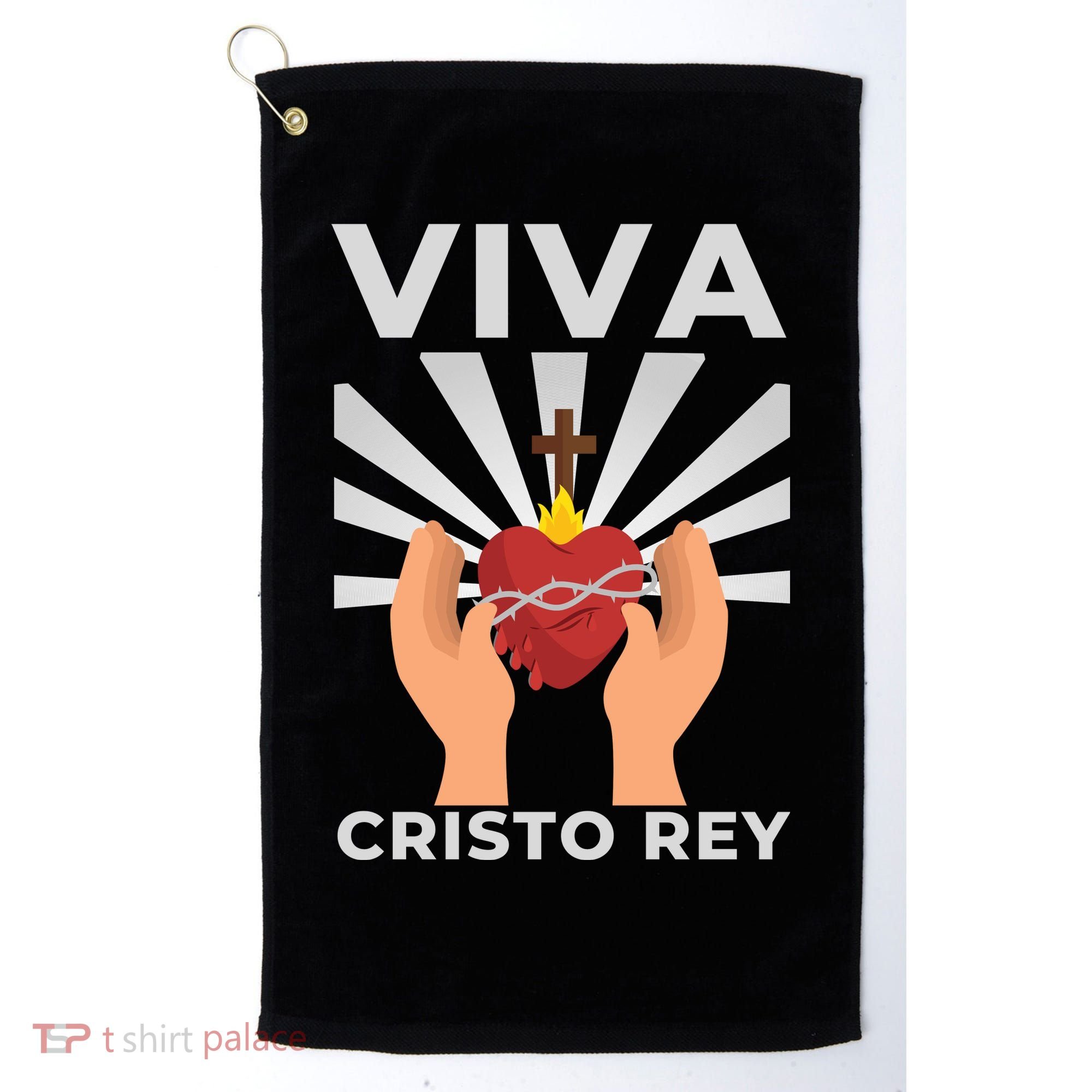 Viva Cristo Rey Roman Catholic Gift Golf Towel