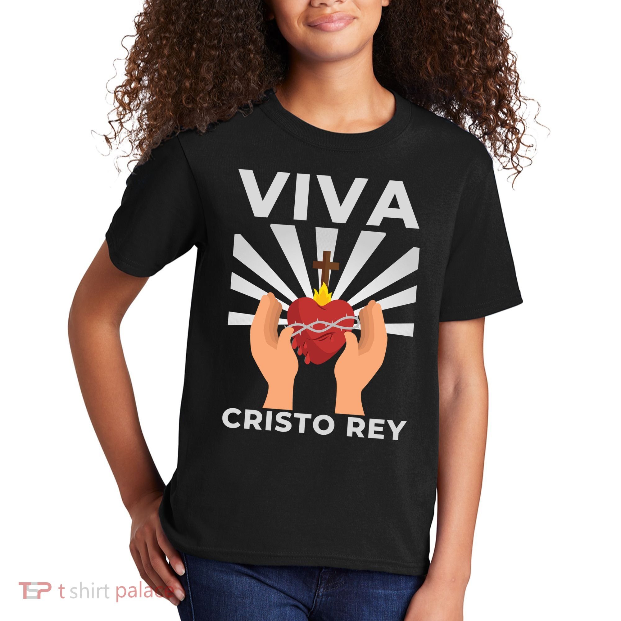 Viva Cristo Rey Roman Catholic Gift Kids T-Shirt