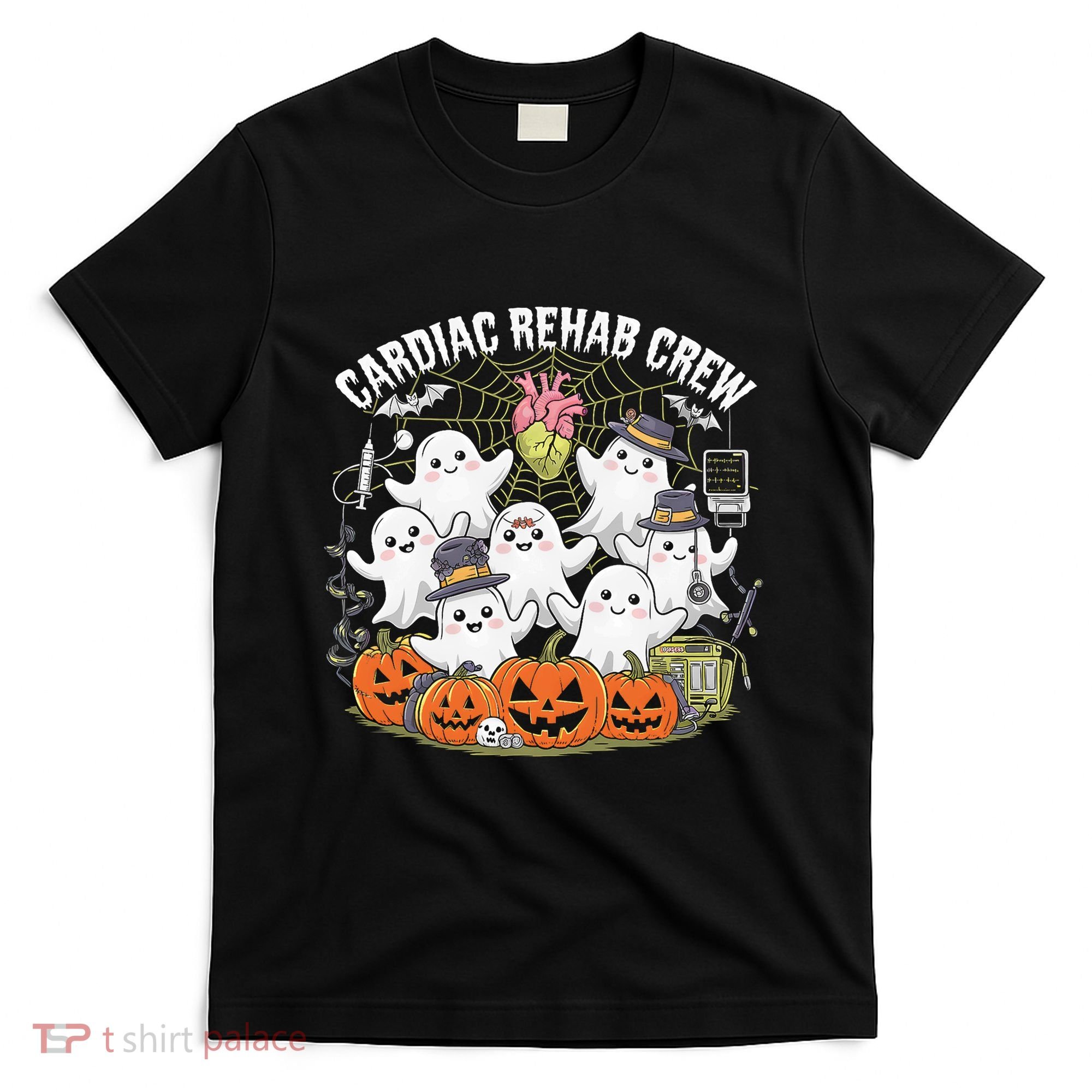 Vintage Cardiac Rehab Crew Rehab Nurse Spooky Halloween T-Shirt