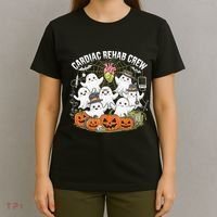 Vintage Cardiac Rehab Crew Rehab Nurse Spooky Halloween T-Shirt thumb 4