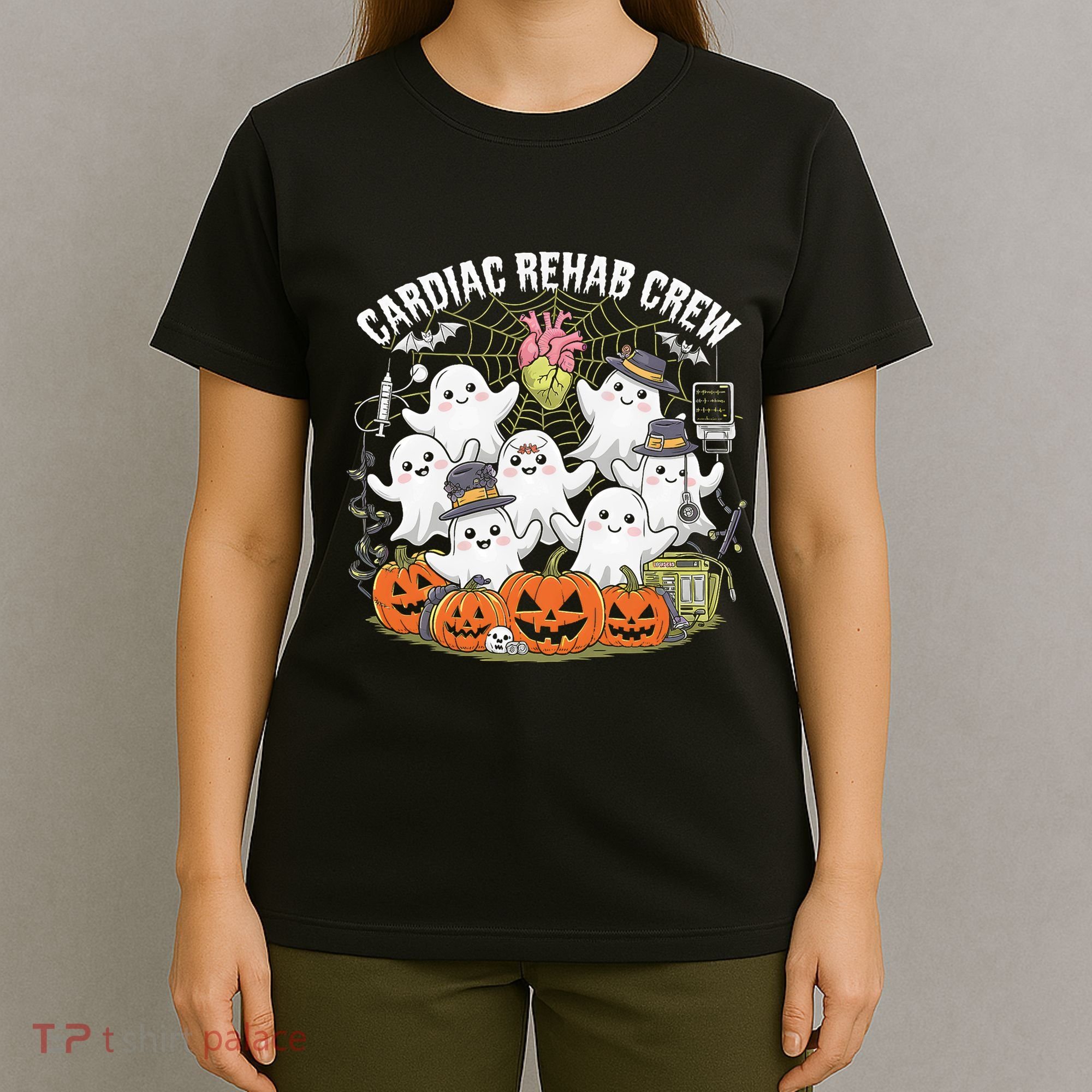 Vintage Cardiac Rehab Crew Rehab Nurse Spooky Halloween T-Shirt