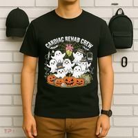 Vintage Cardiac Rehab Crew Rehab Nurse Spooky Halloween T-Shirt thumb 6