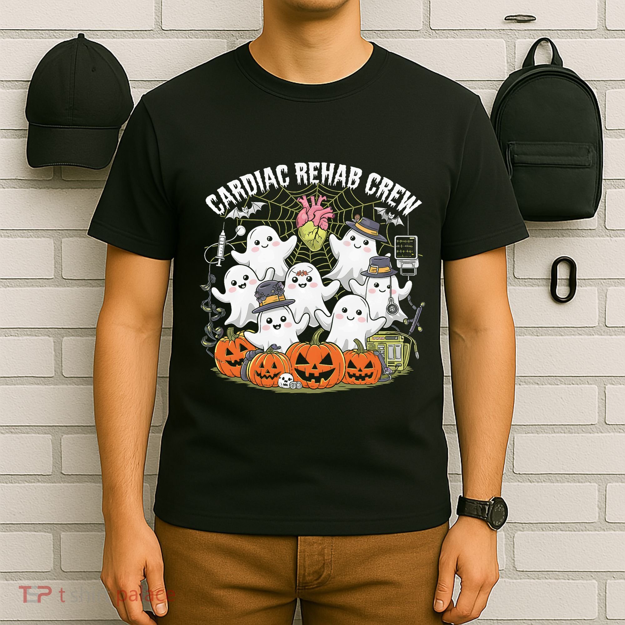 Vintage Cardiac Rehab Crew Rehab Nurse Spooky Halloween T-Shirt